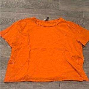 Revelation Junior Girls Orange Crop Top Size S